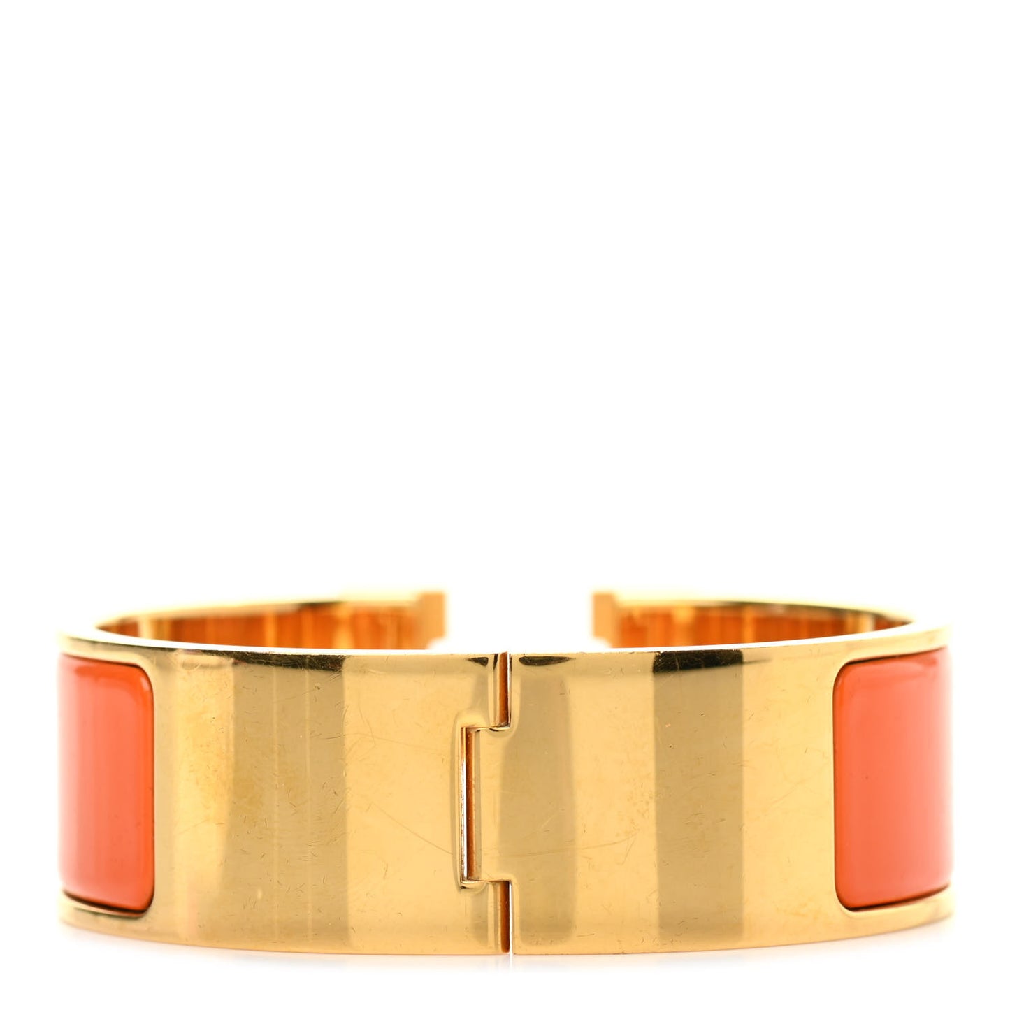 Enamel Wide Clic Clac H Bracelet PM Orange