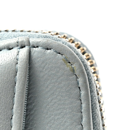 Chanel Lambskin Quilted Chanel 19 Zip Card Holder Wallet Light Blue 10 of 11