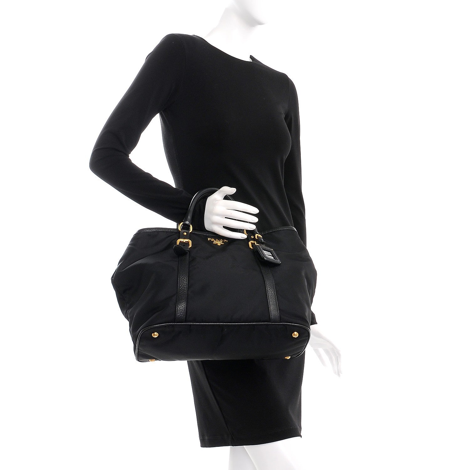 Prada Tessuto Nylon Tote Nero Black 2 of 9