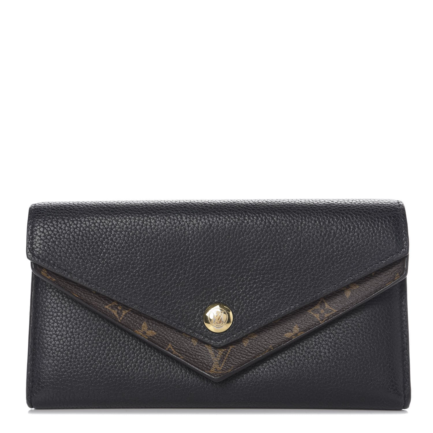 Louis Vuitton Calfskin Double V Wallet Black 1 of 6