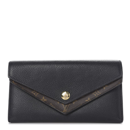 Louis Vuitton Calfskin Double V Wallet Black 1 of 6