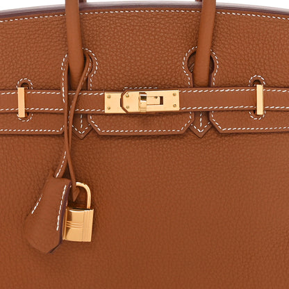 Hermes Togo Birkin 25 Gold 8 of 10