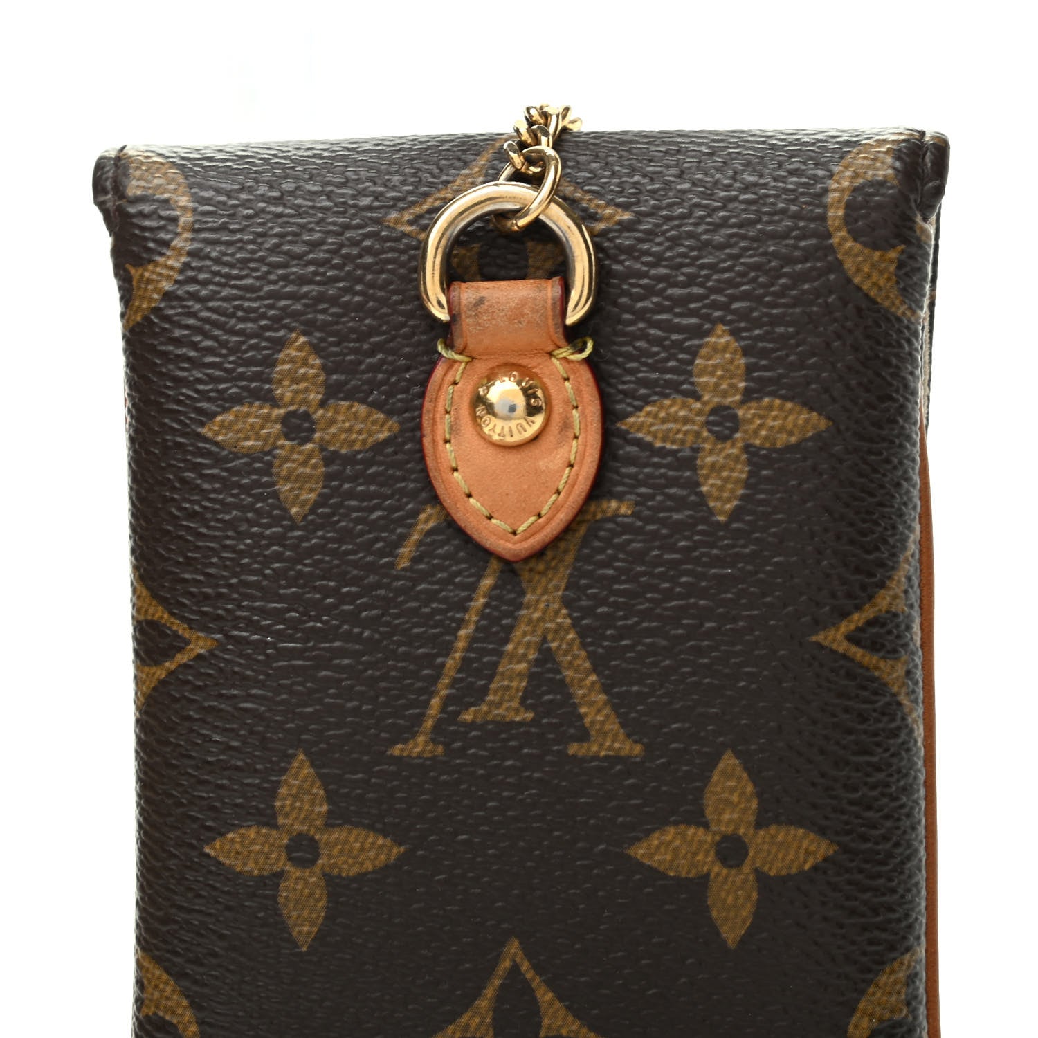 Louis Vuitton Monogram Cell Phone Case w/ Chain 9 of 10