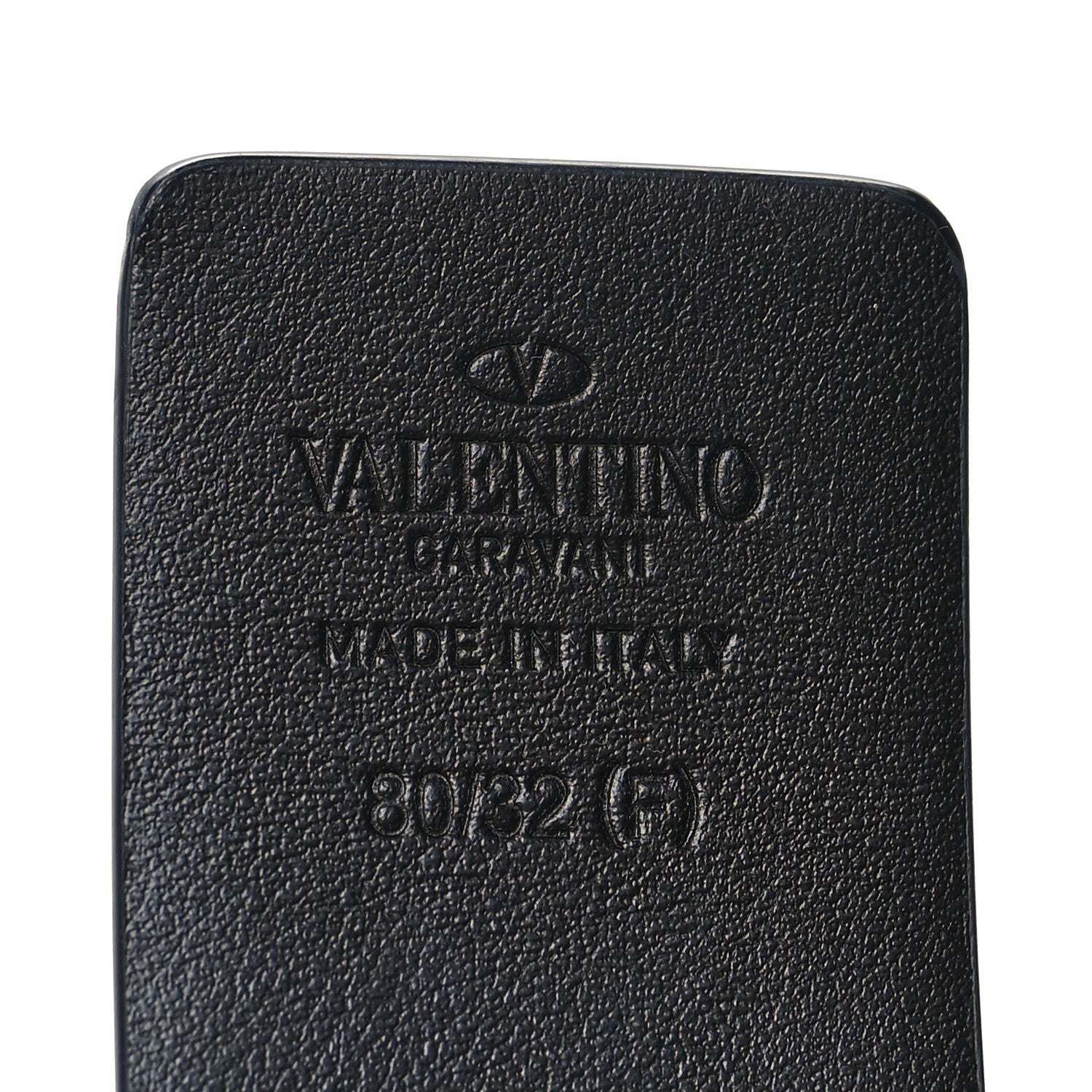 Valentino Garavani Glossy Calfskin Monochrome 40mm VLogo Belt 80 32 Black 5 of 5