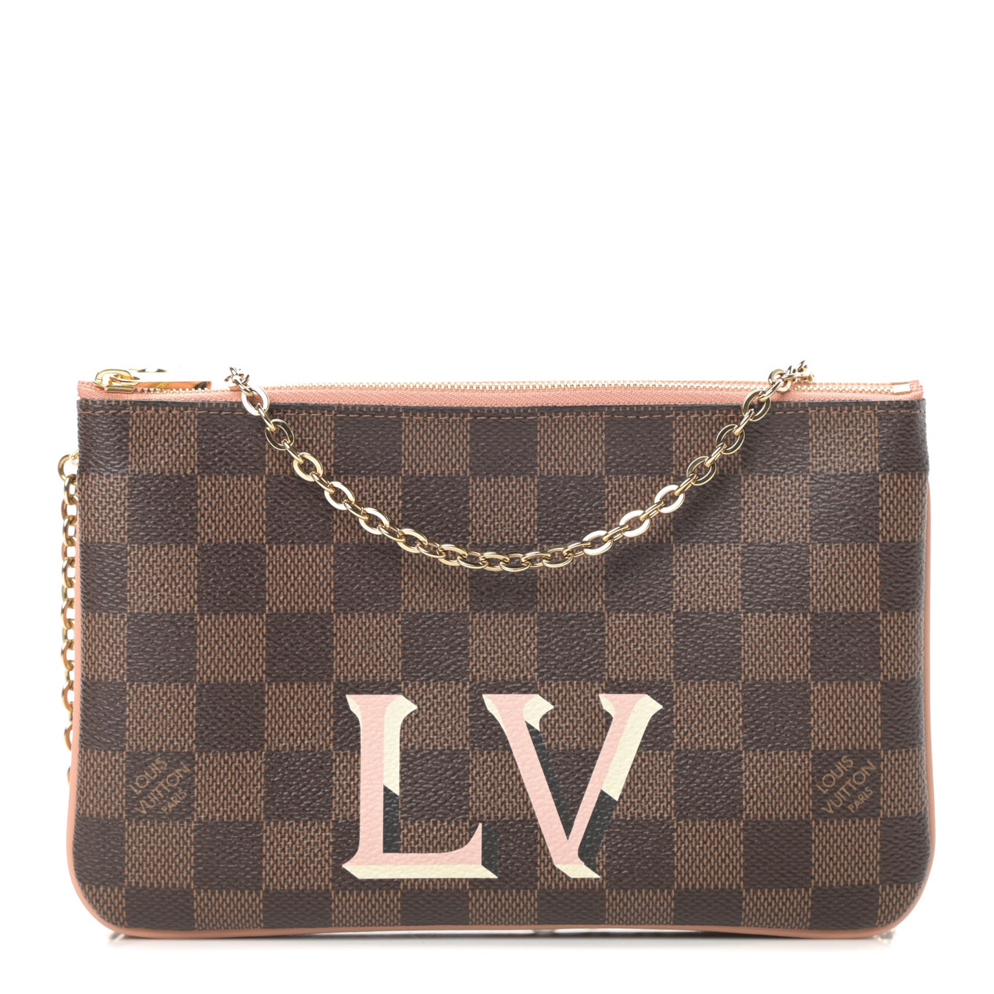Damier Ebene Double Zip Pochette