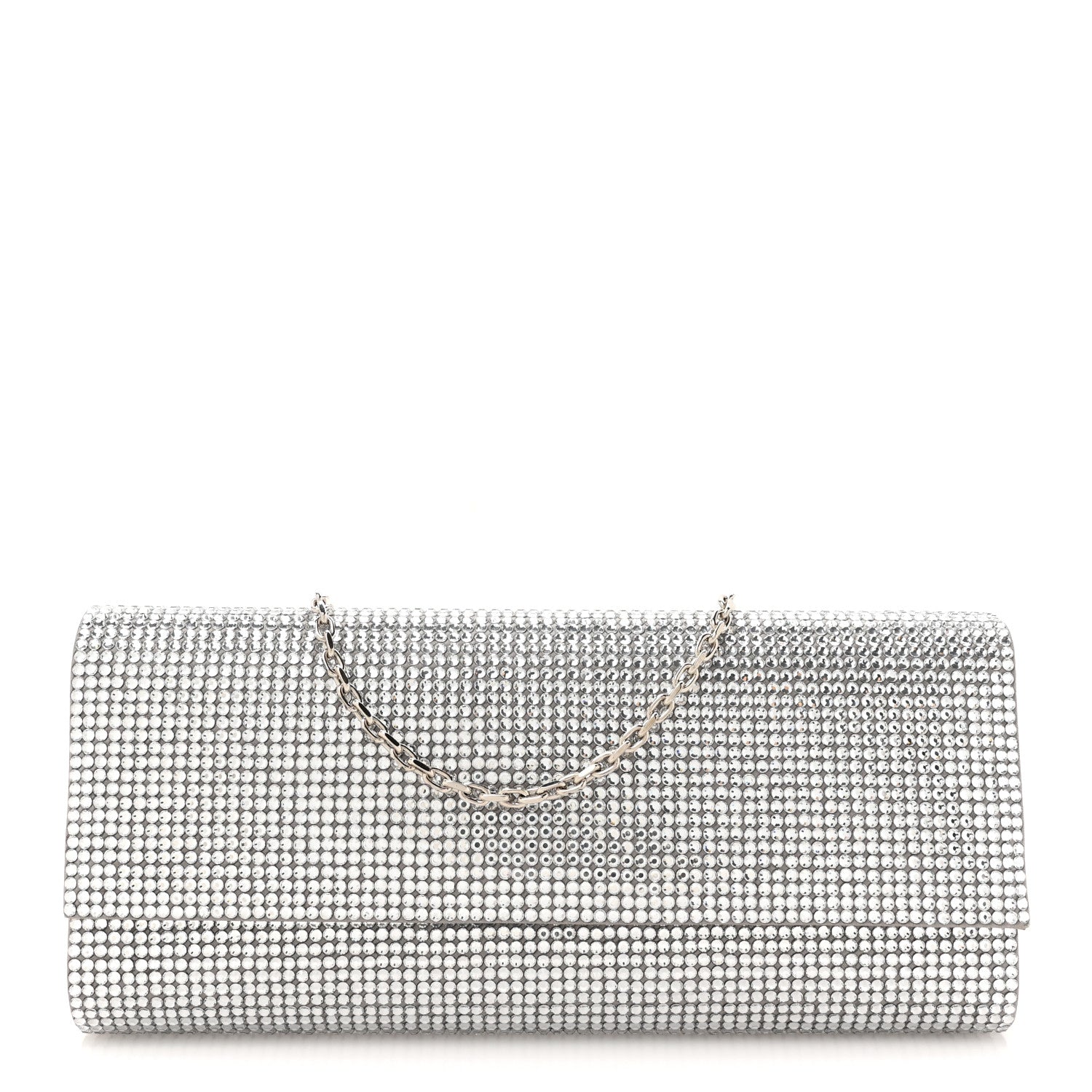Judith Leiber Swarovski Crystal Ritz Fizz Clutch Champagne Silver 1 of 14