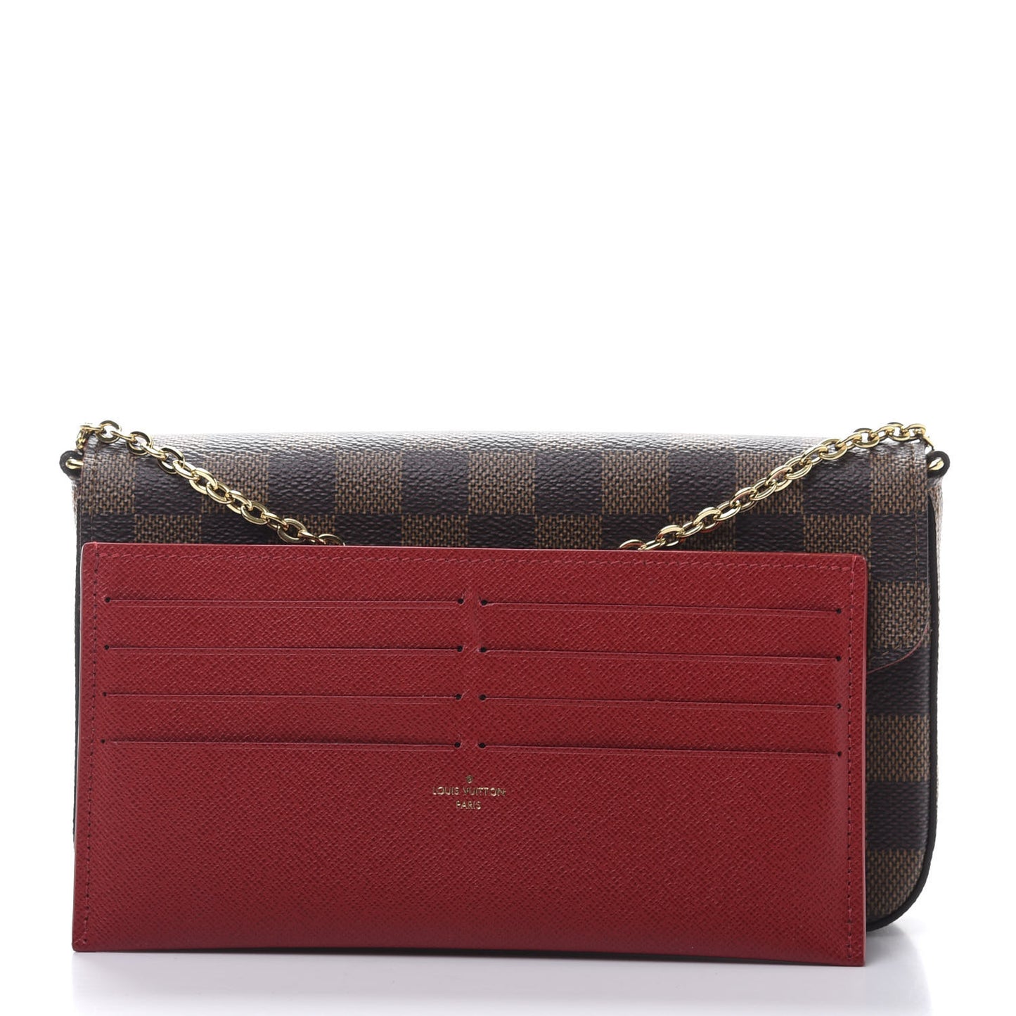 Damier Ebene Pochette Felicie Chain Wallet