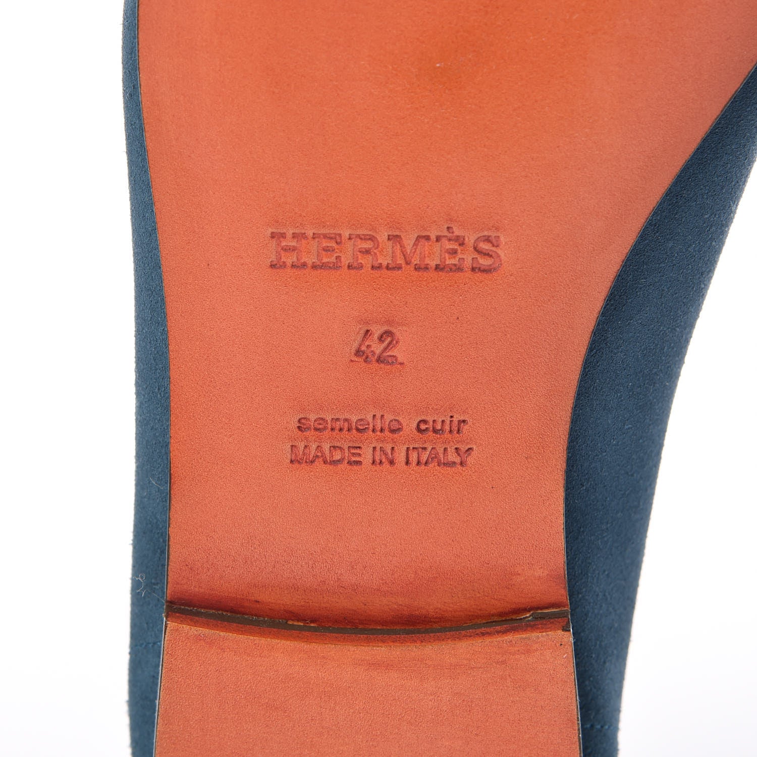 Hermes Suede Mens Milano Loafers 42 6 of 7