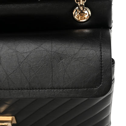 Chanel Aged Calfskin Chevron Quilted 2.55 Reissue 226 Flap Black 11 of 14