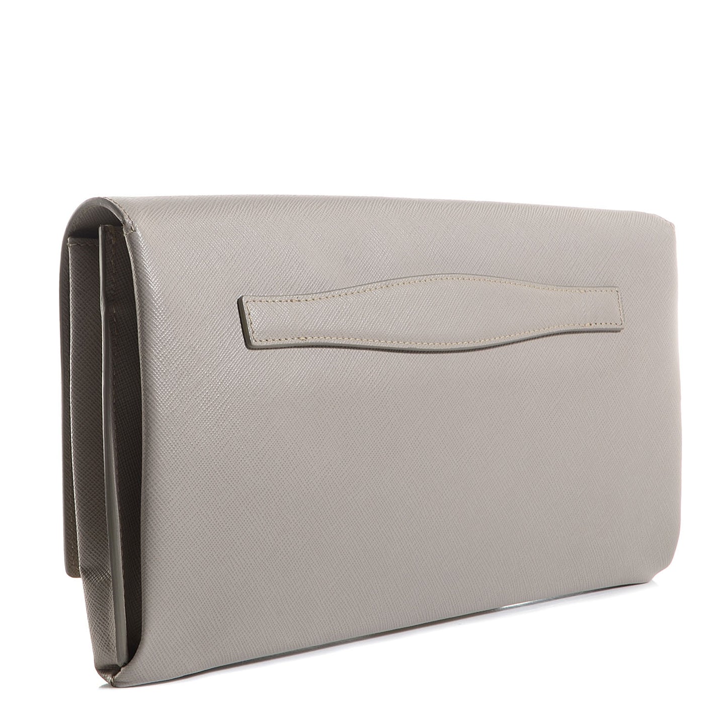 Saffiano Lux Flap Clutch Pomice