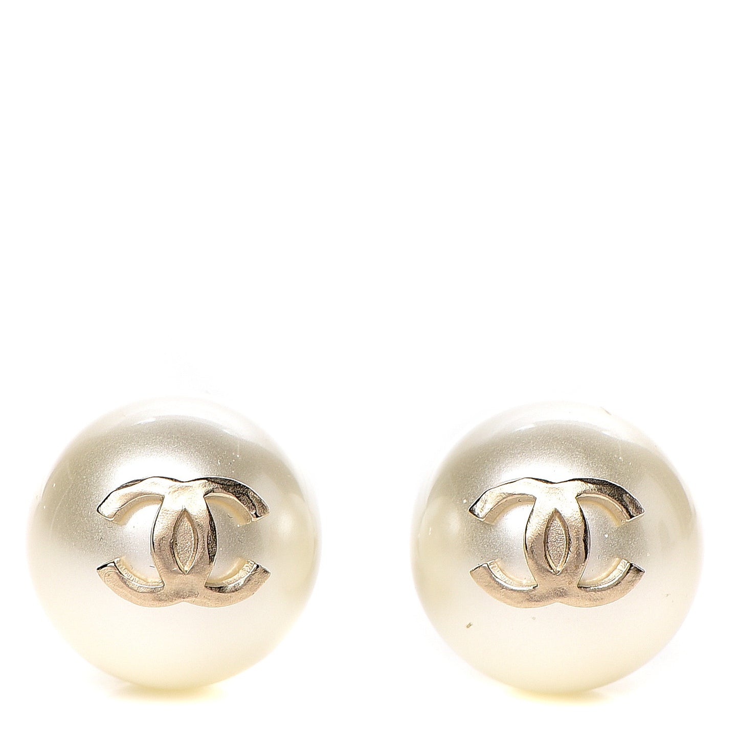 Pearl CC Large Earrings Gold