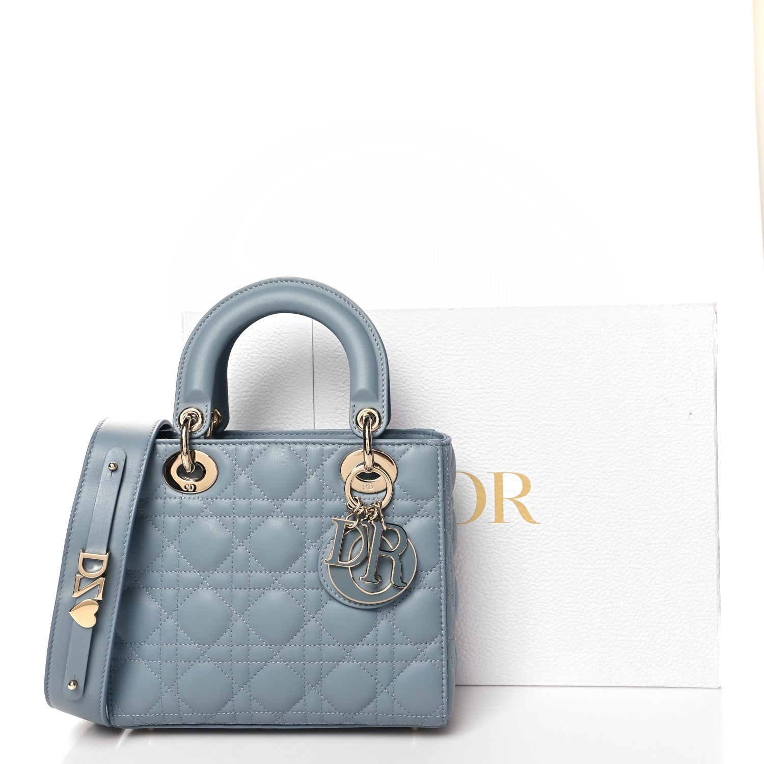 Christian Dior Lambskin Cannage Small My ABCDior Lady Dior Cloud Blue 11 of 11