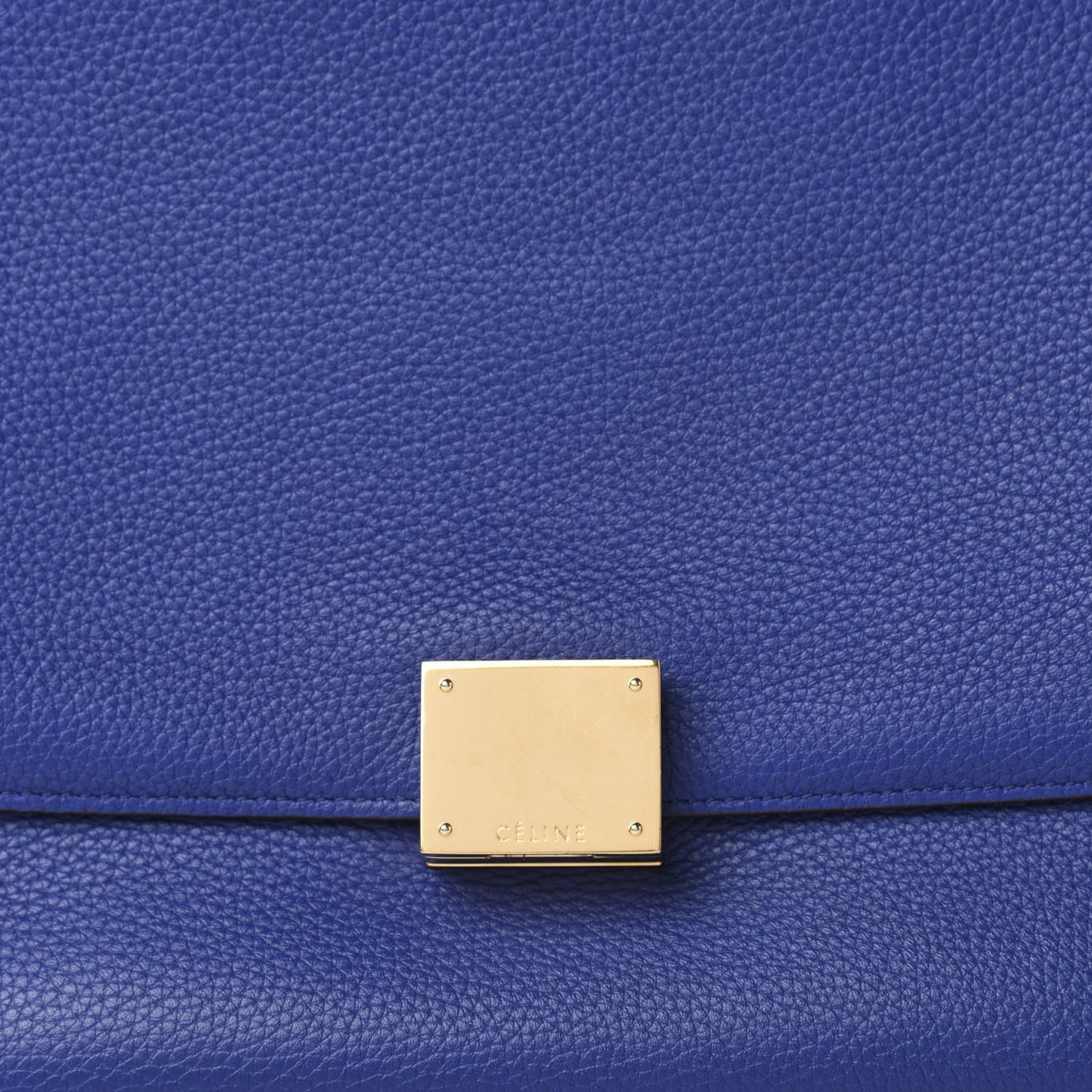 Drummed Calfskin Suede Small Trapeze Indigo