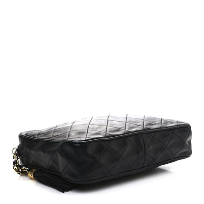 Chanel Lambskin Quilted CC Tassel Camera Case Black 4 of 13