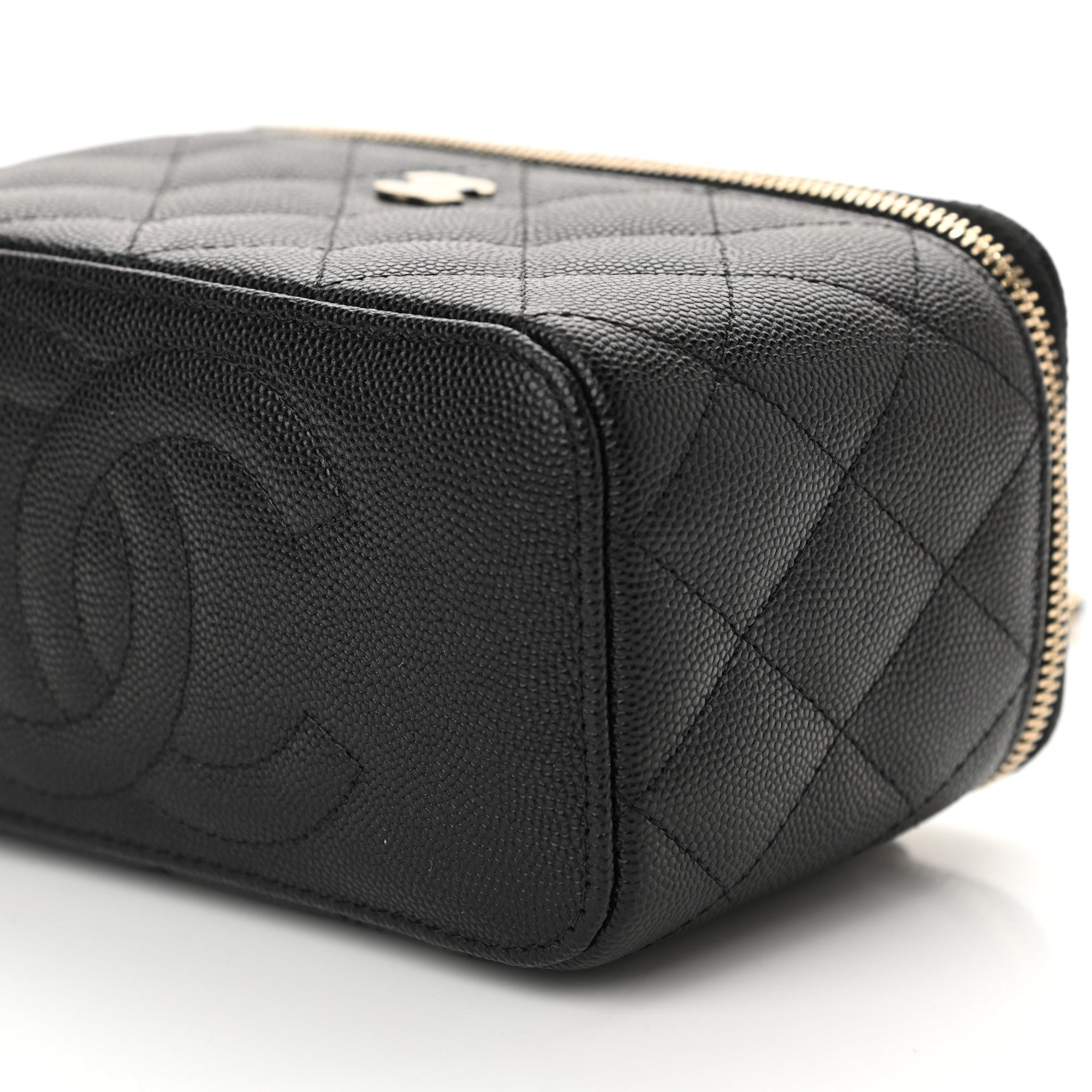 Chanel Caviar Quilted Small Vanity Case With Chain Black 11 of 12