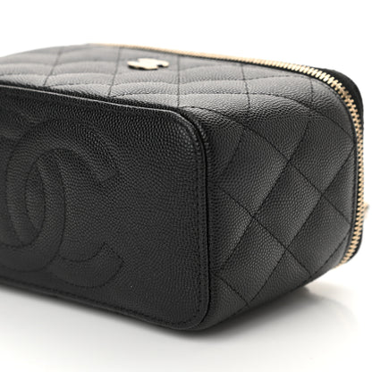 Chanel Caviar Quilted Small Vanity Case With Chain Black 11 of 12