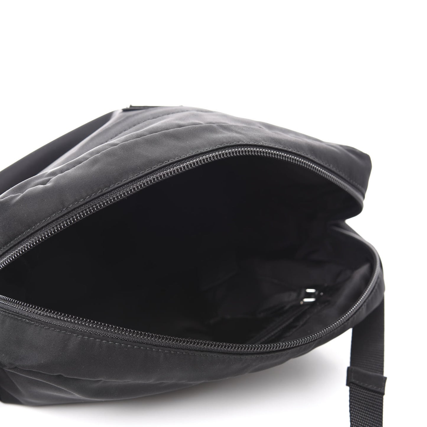 Nylon Tessuto Messenger Bag Black