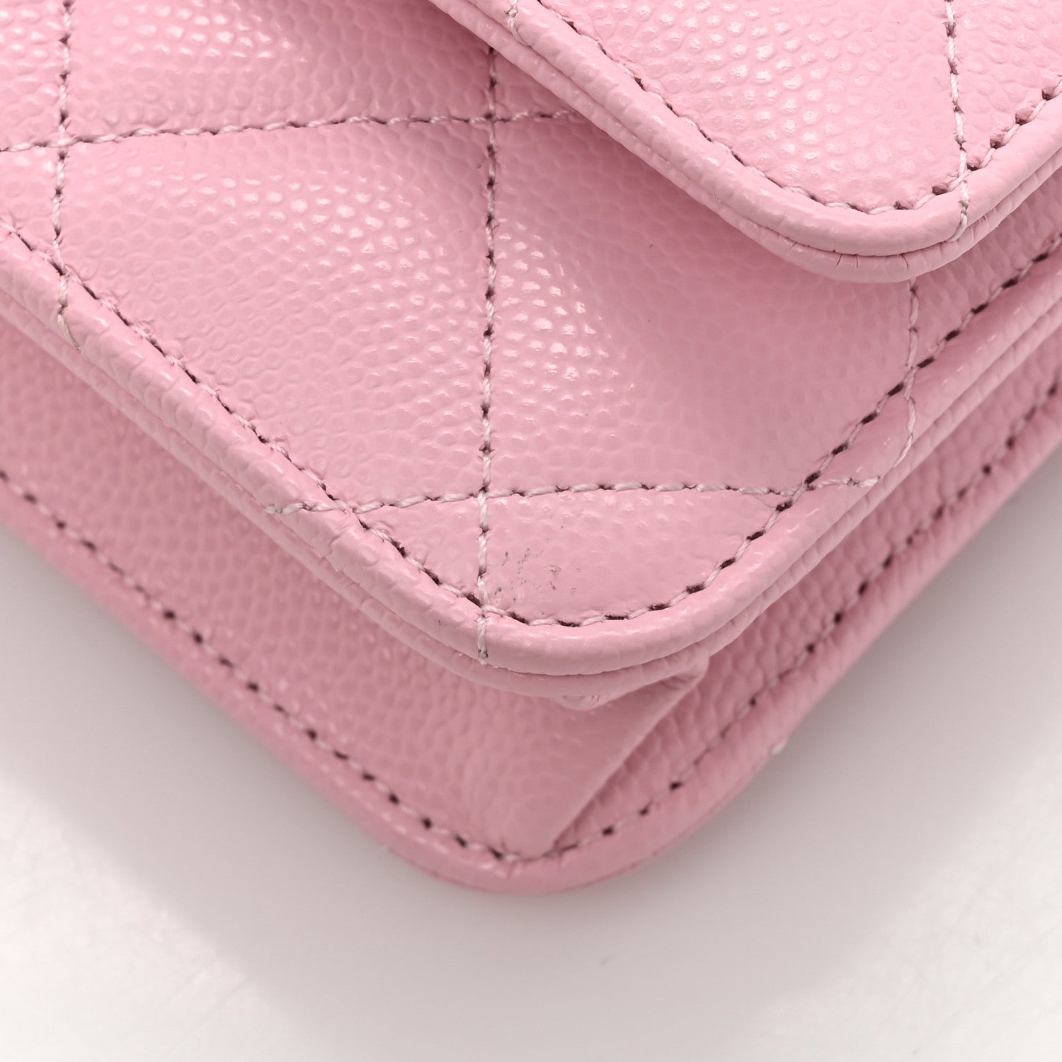 Chanel Caviar Quilted Wallet on Chain WOC Light Pink 12 of 12