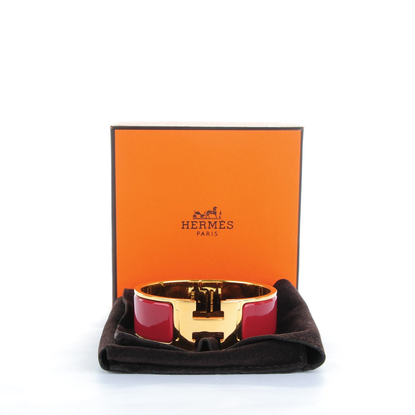 Enamel Wide Clic Clac H Bracelet PM Rouge H