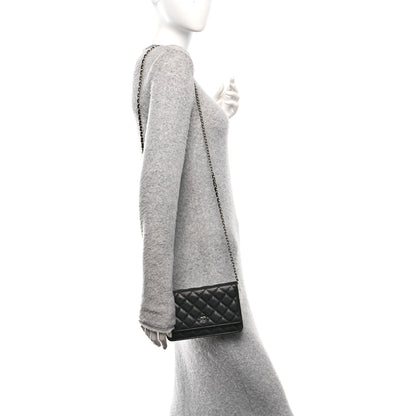 Chanel Caviar Quilted Wallet on Chain WOC Black 2 of 13