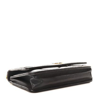 Chanel Lambskin Quilted Chanel 19 Wallet On Chain WOC Dark Brown 4 of 10