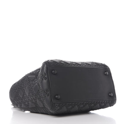 Christian Dior UItra Matte Calfskin Cannage Studded Medium Supple Lady Dior Black 3 of 9