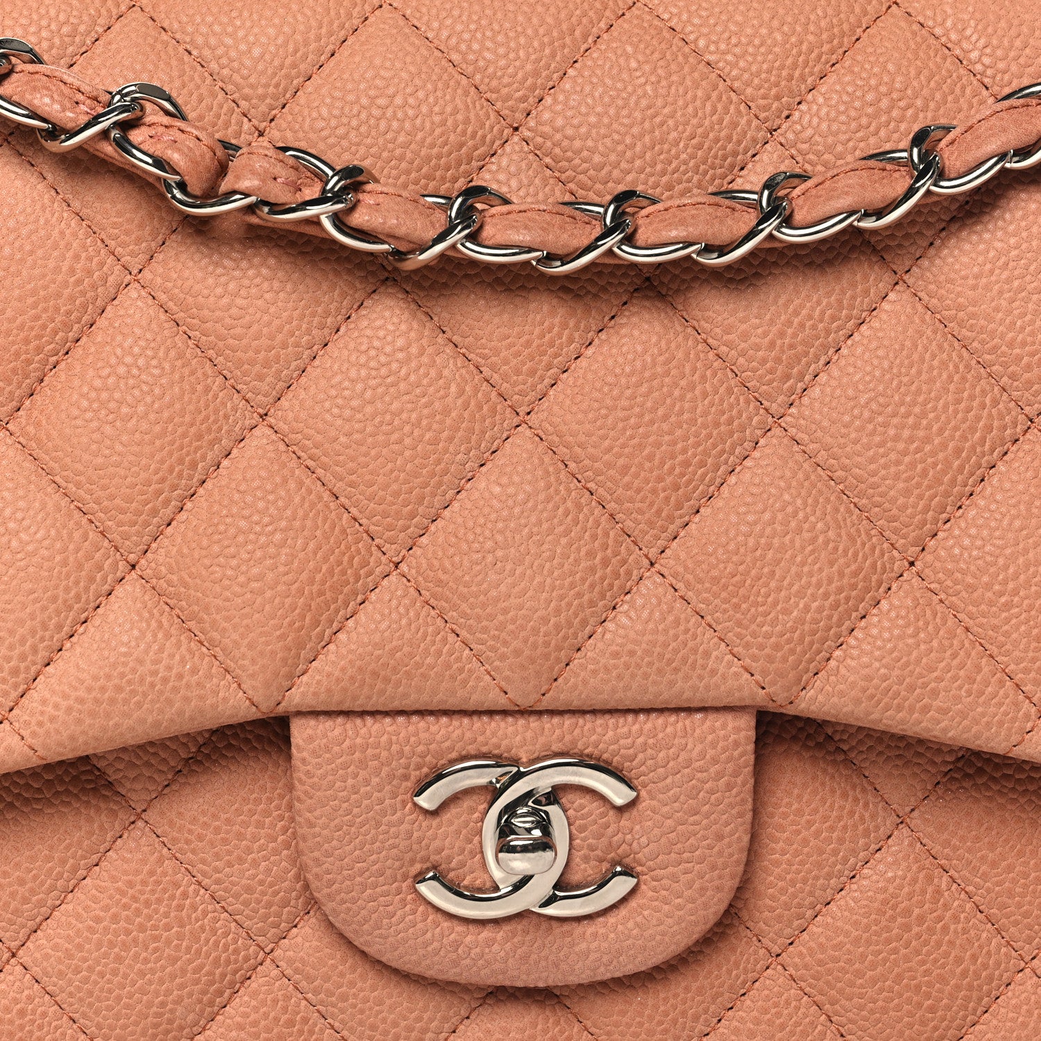 Chanel Iridescent Caviar Quilted Jumbo Double Flap Dark Beige 8 of 11