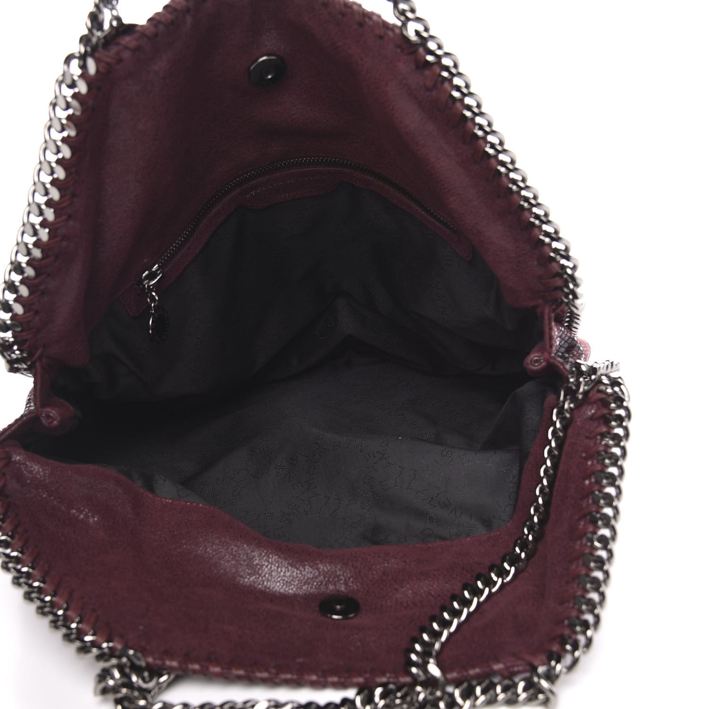 Eco Python Croc Small Falabella Fold Over Tote Red