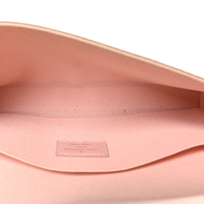 Louis Vuitton Damier Azur Pochette Felicie Chain Wallet Rose Ballerine 6 of 11