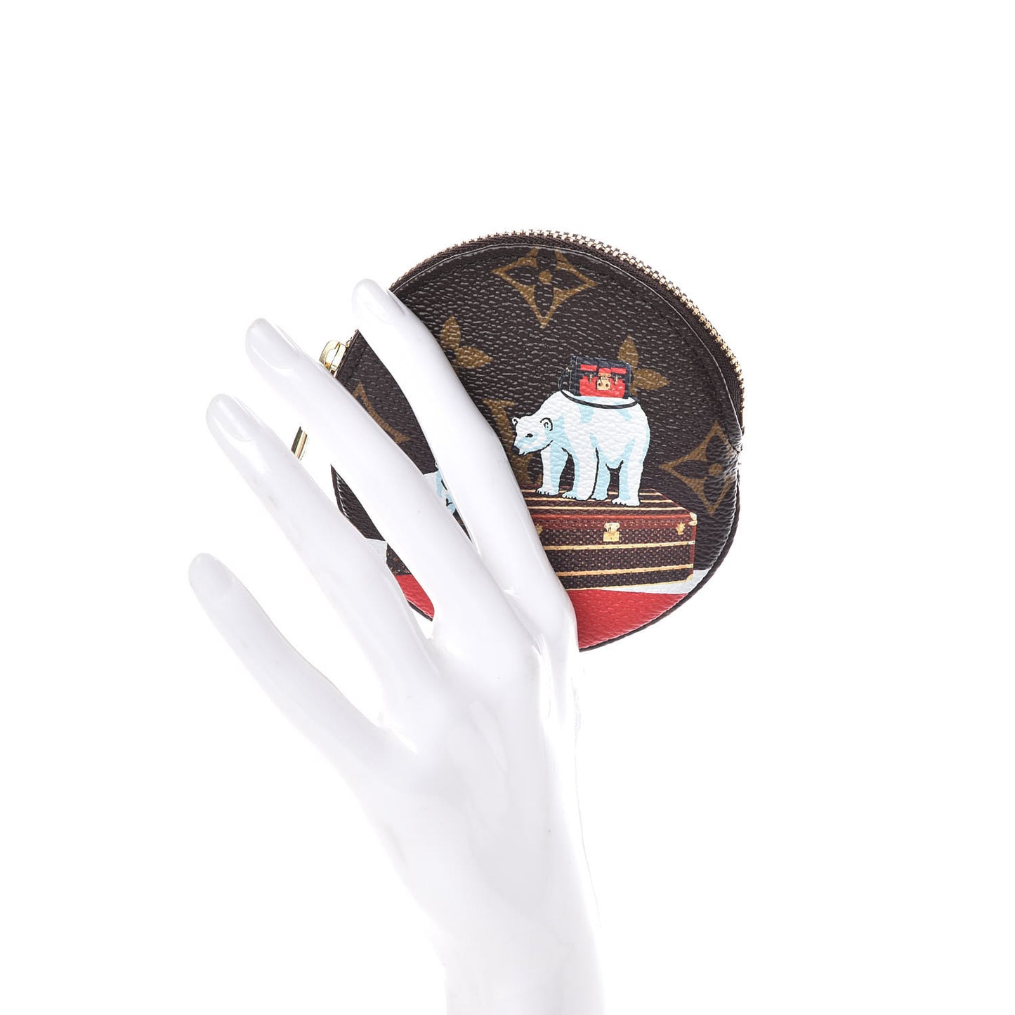 Monogram 2017 Christmas Animation Round Coin Purse