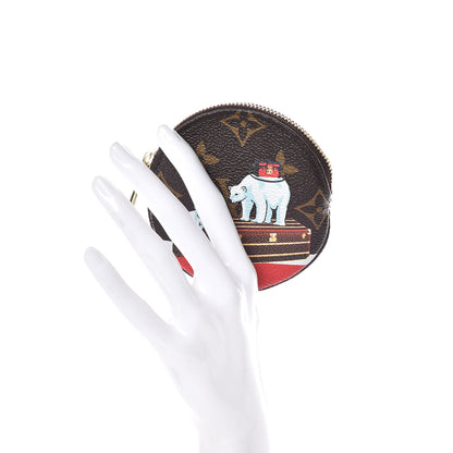 Louis Vuitton Monogram 2017 Christmas Animation Round Coin Purse 2 of 8