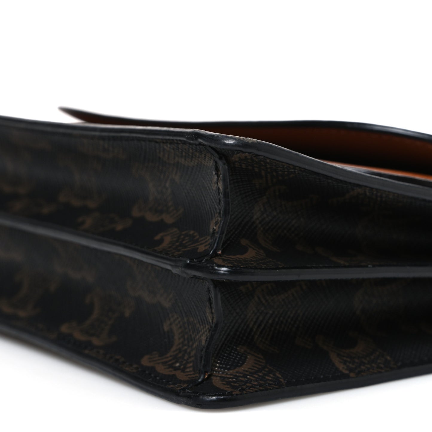 Triomphe Canvas Lambskin Wallet On Strap Tan