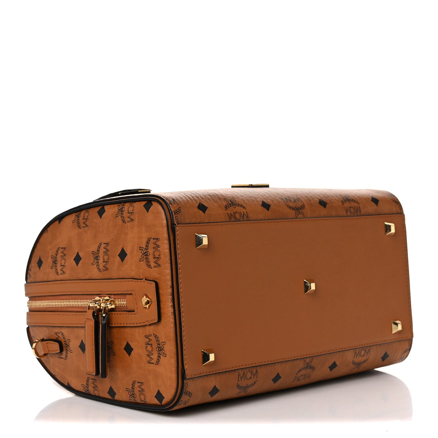 Visetos Medium Boston Bag Cognac