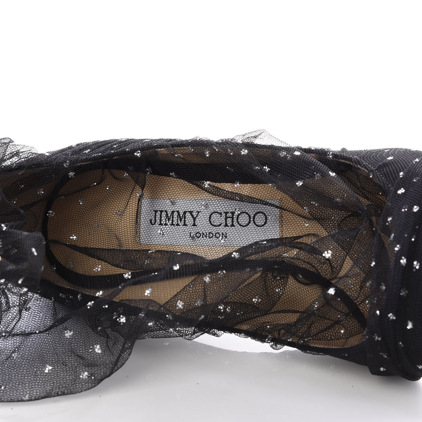 Suede Tulle Lavish 100 Pumps 36 Black Silver