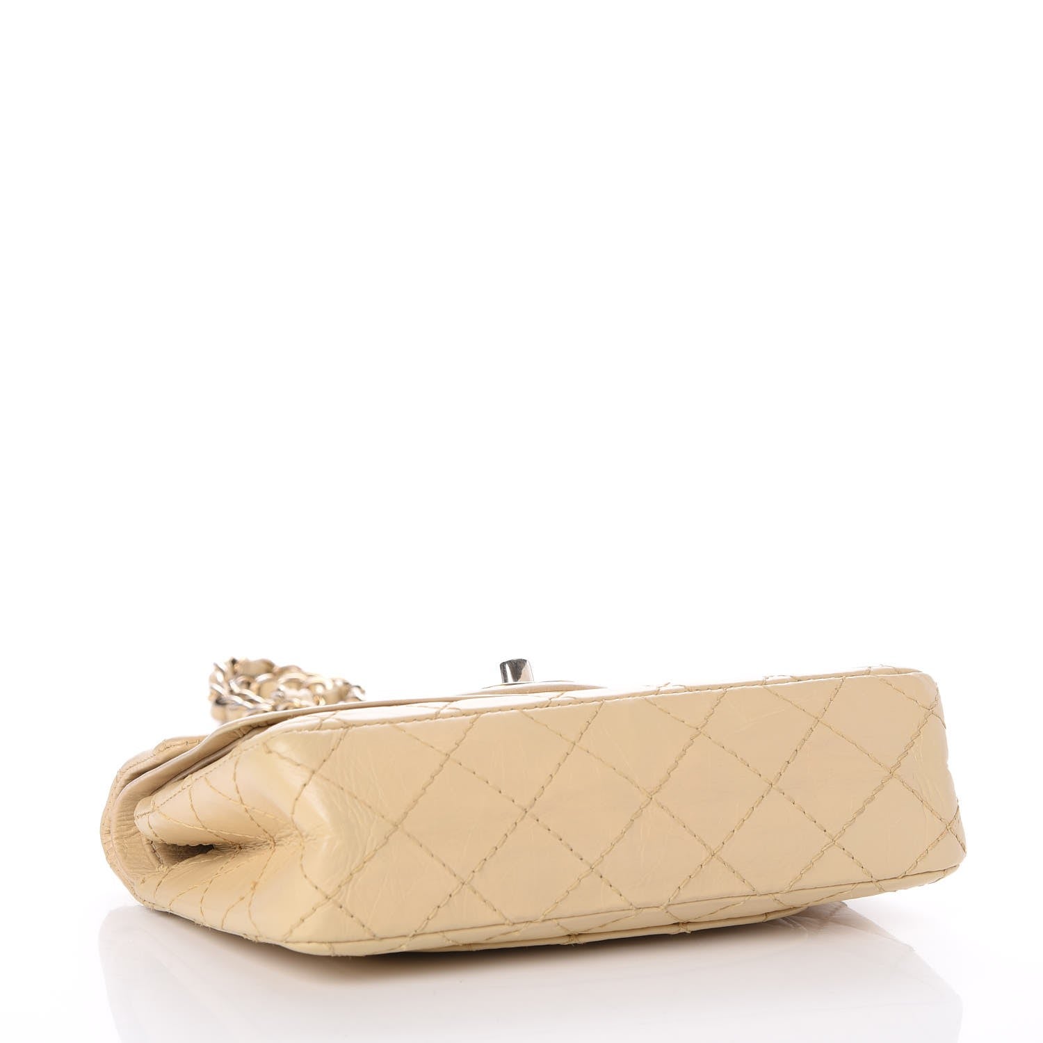 Chanel Aged Calfskin Small Double Flap Beige 5 of 9
