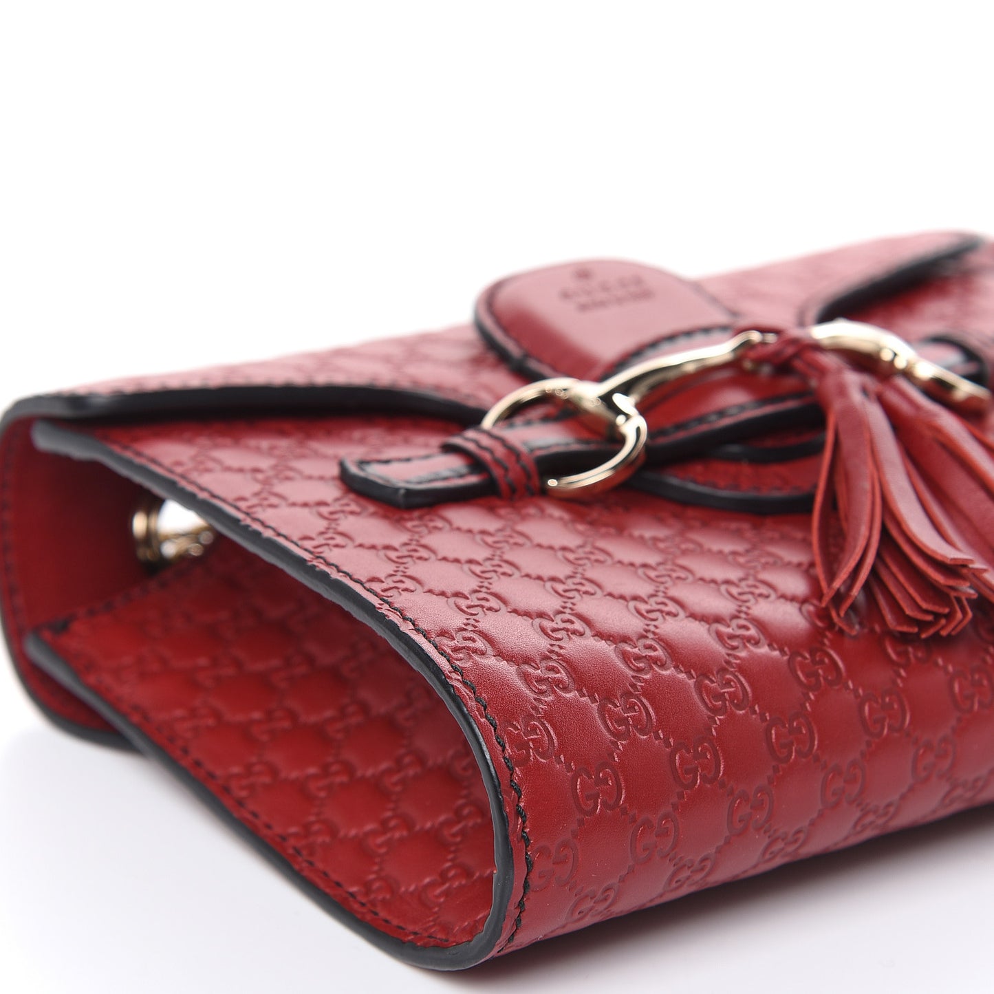 Soft Microguccissima Mini Emily Chain Shoulder Bag Rosso