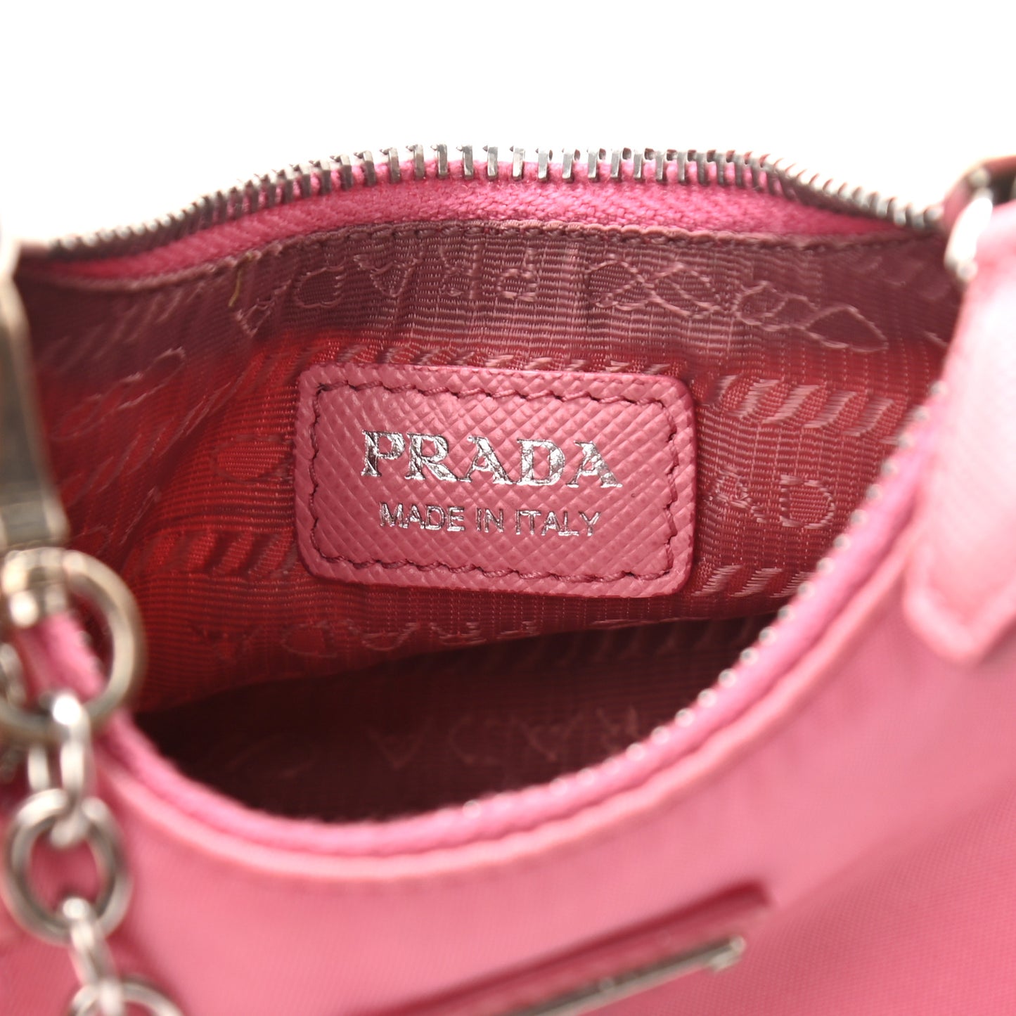 Tessuto Nylon Saffiano Mini Re-Edition 2000 Shoulder Bag Begonia