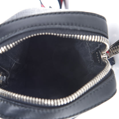 Gucci GG Supreme Monogram Appia Calfskin Web Small Camera Messenger Bag Black Grey 5 of 10