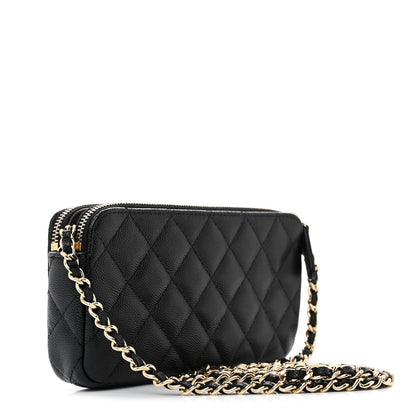 Chanel Caviar Quilted Small Clutch With Chain Black 3 of 14