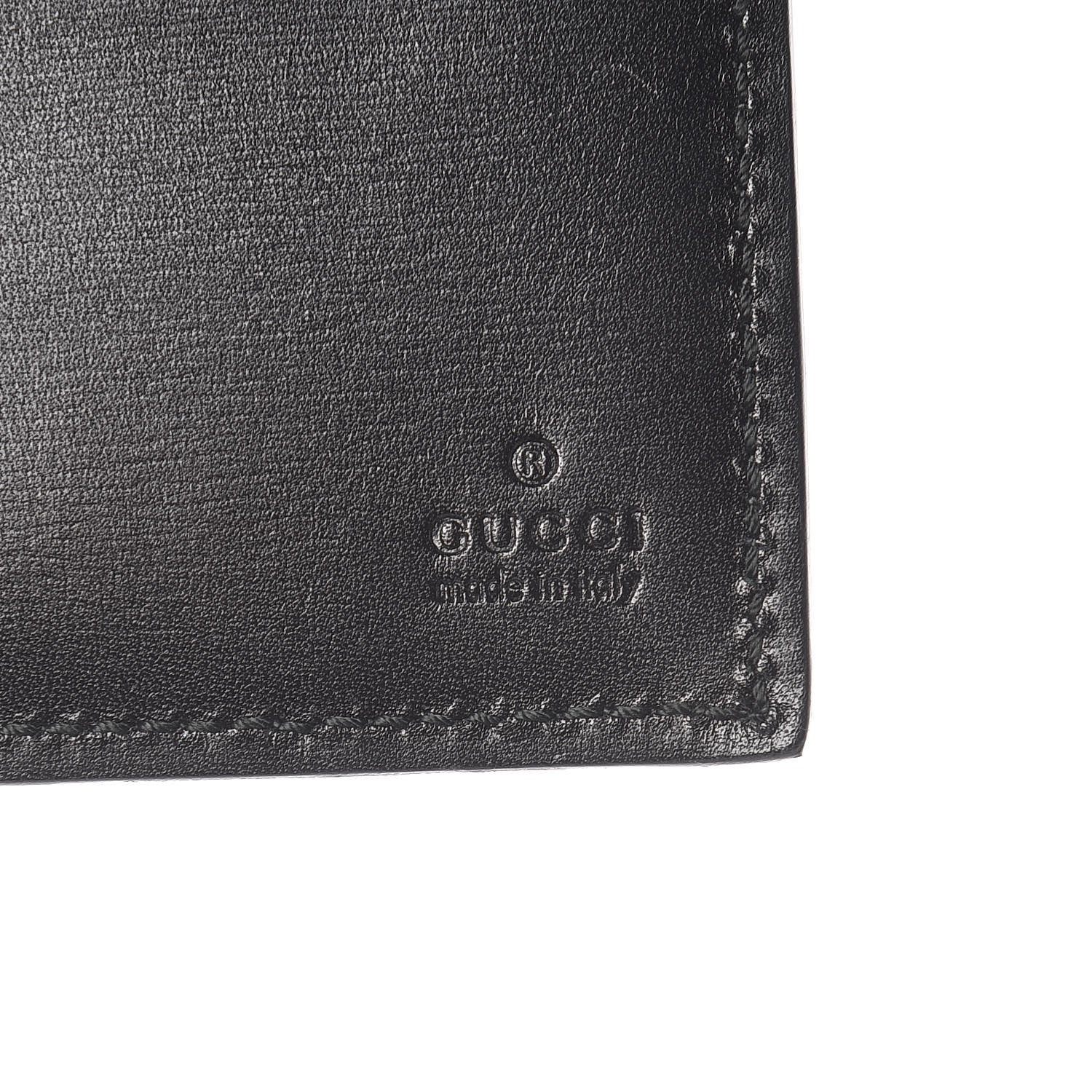 Gucci Crocodile Bi-Fold Wallet Black 6 of 9