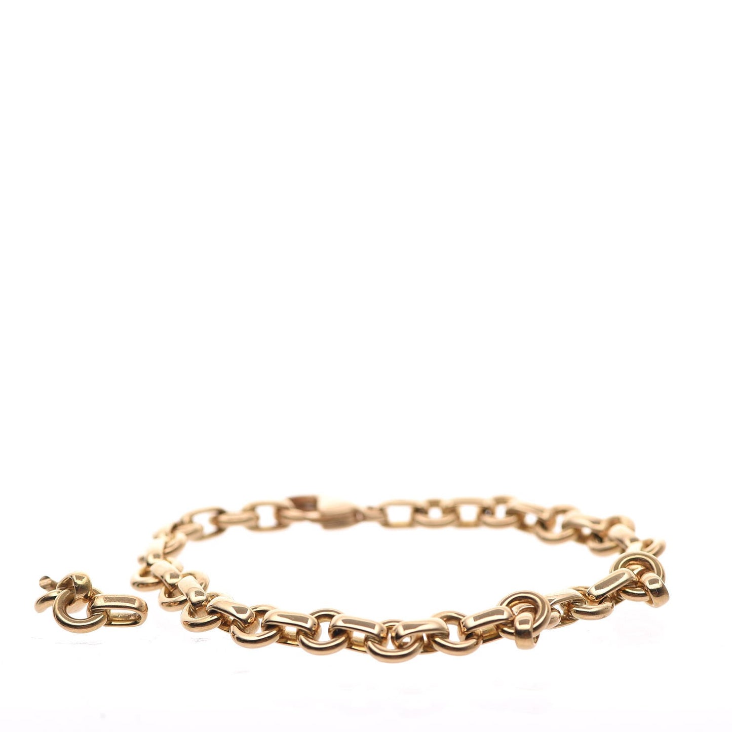 18K Yellow Gold Oval Link Bracelet