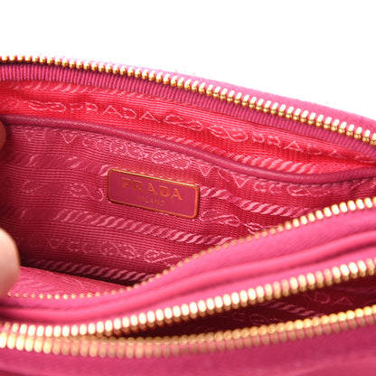 Prada Tessuto Nylon Saffiano Mini Camera Crossbody Fuxia 8 of 9