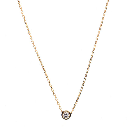 Cartier 18K Pink Gold Diamond LM D'Amour Pendant Necklace 1 of 6