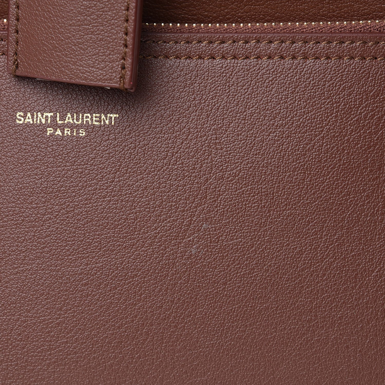 Saint Laurent Calfskin Large Shopping Tote Old Brandy 8 of 10