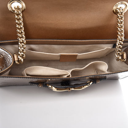 Gucci Shine Guccissima Medium Emily Chain Shoulder Bag Acero 5 of 9