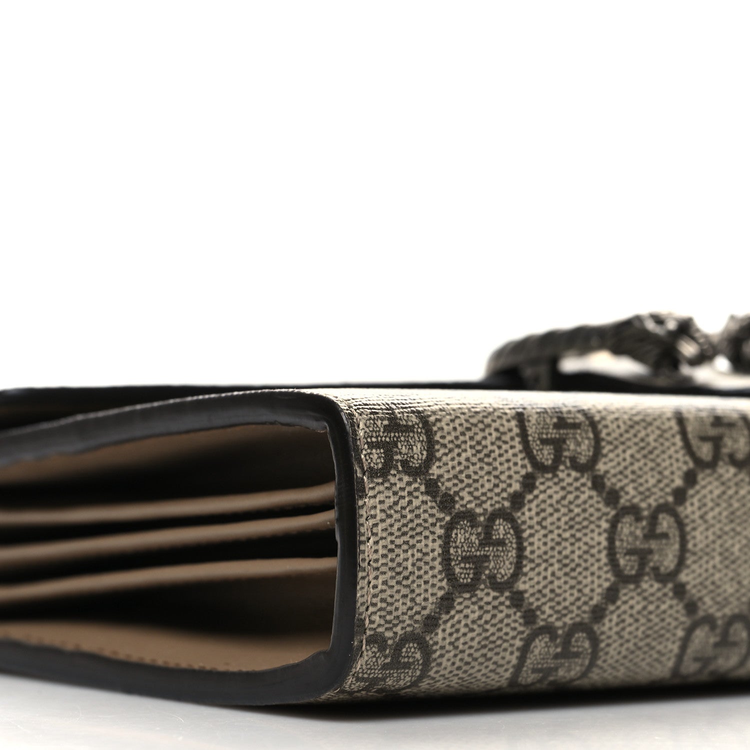 Gucci GG Supreme Monogram Mini Dionysus Chain Wallet Beige Taupe 9 of 10