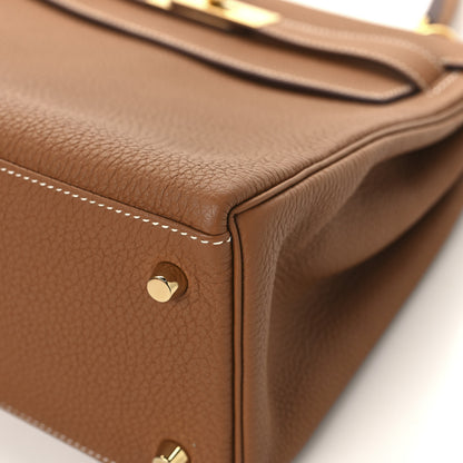 Hermes Togo Kelly Retourne 28 Gold 10 of 13