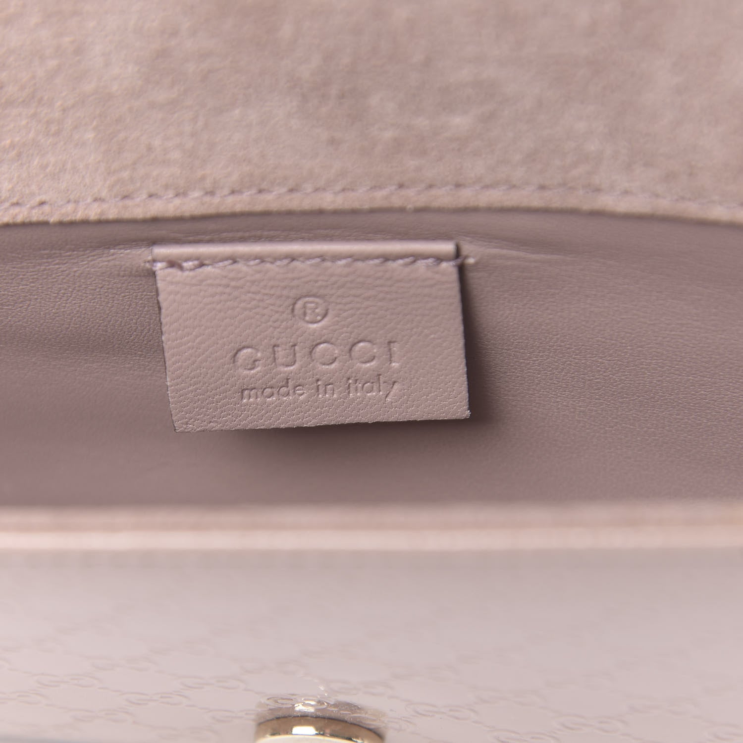 Gucci Patent Microguccissima Small Broadway Clutch Dark Cipria 6 of 9