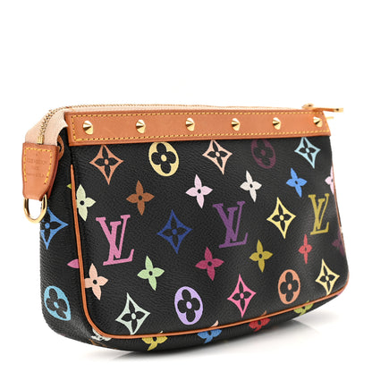 Louis Vuitton Monogram Multicolor Pochette Accessories Black 3 of 11