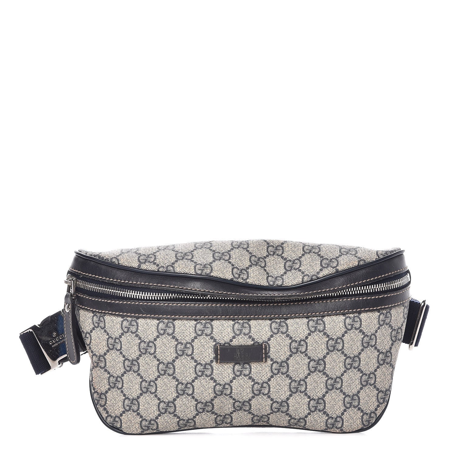 Gucci GG Supreme Monogram Belt Bag Navy 1 of 14